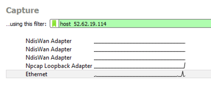 Screenshot of Wireshark's Capture Filter input